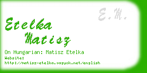 etelka matisz business card